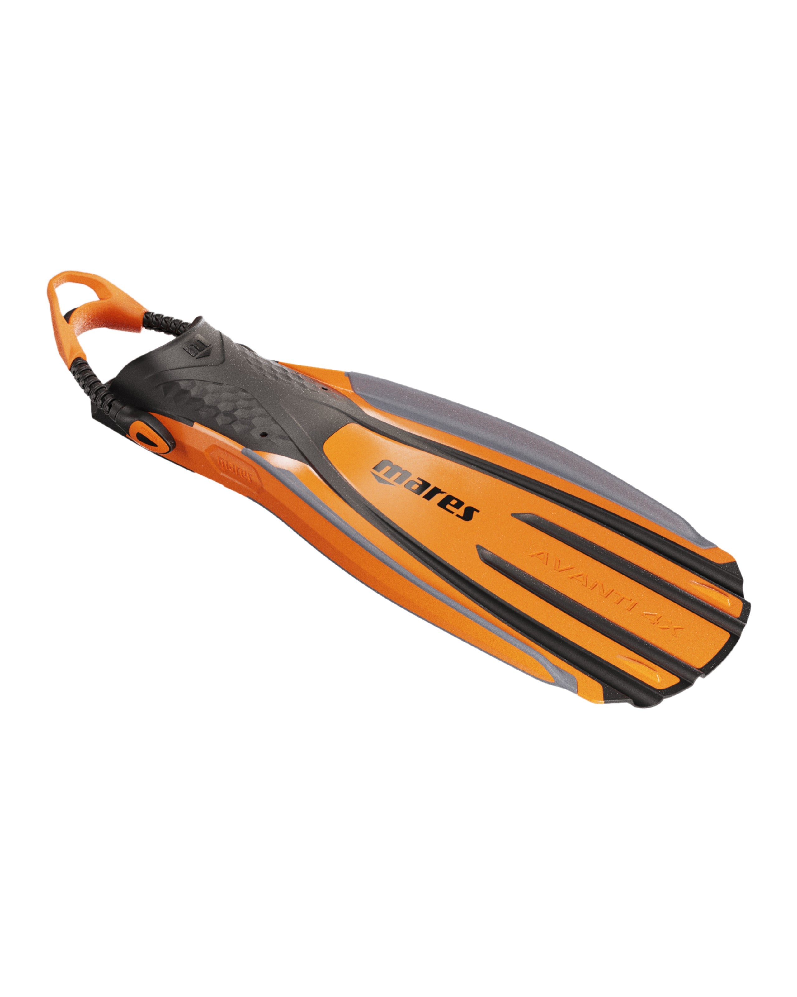 Elastic bungee strap on Mares Avanti QUATTRO 4X fins