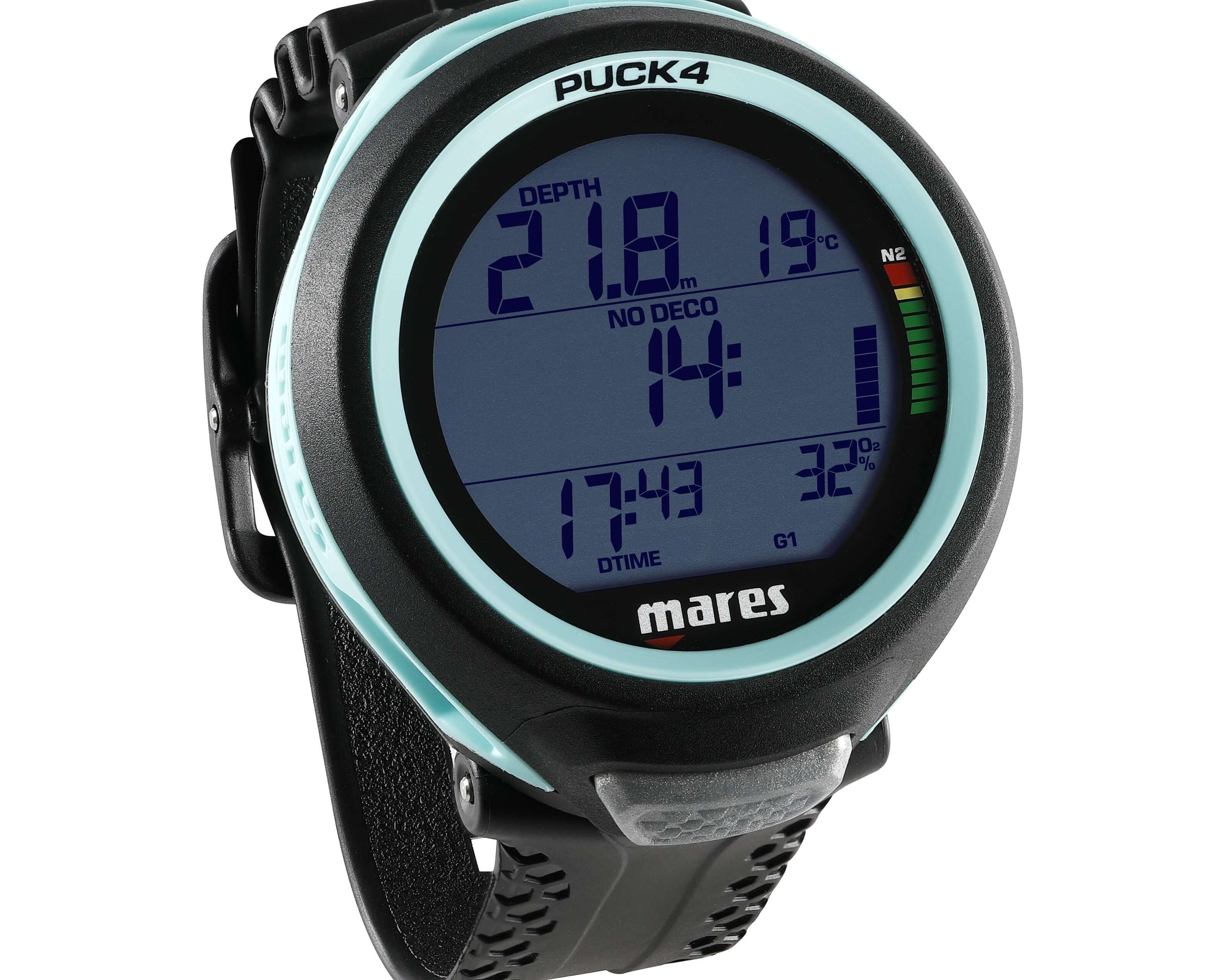 Mares diving watch with digital display on a white background