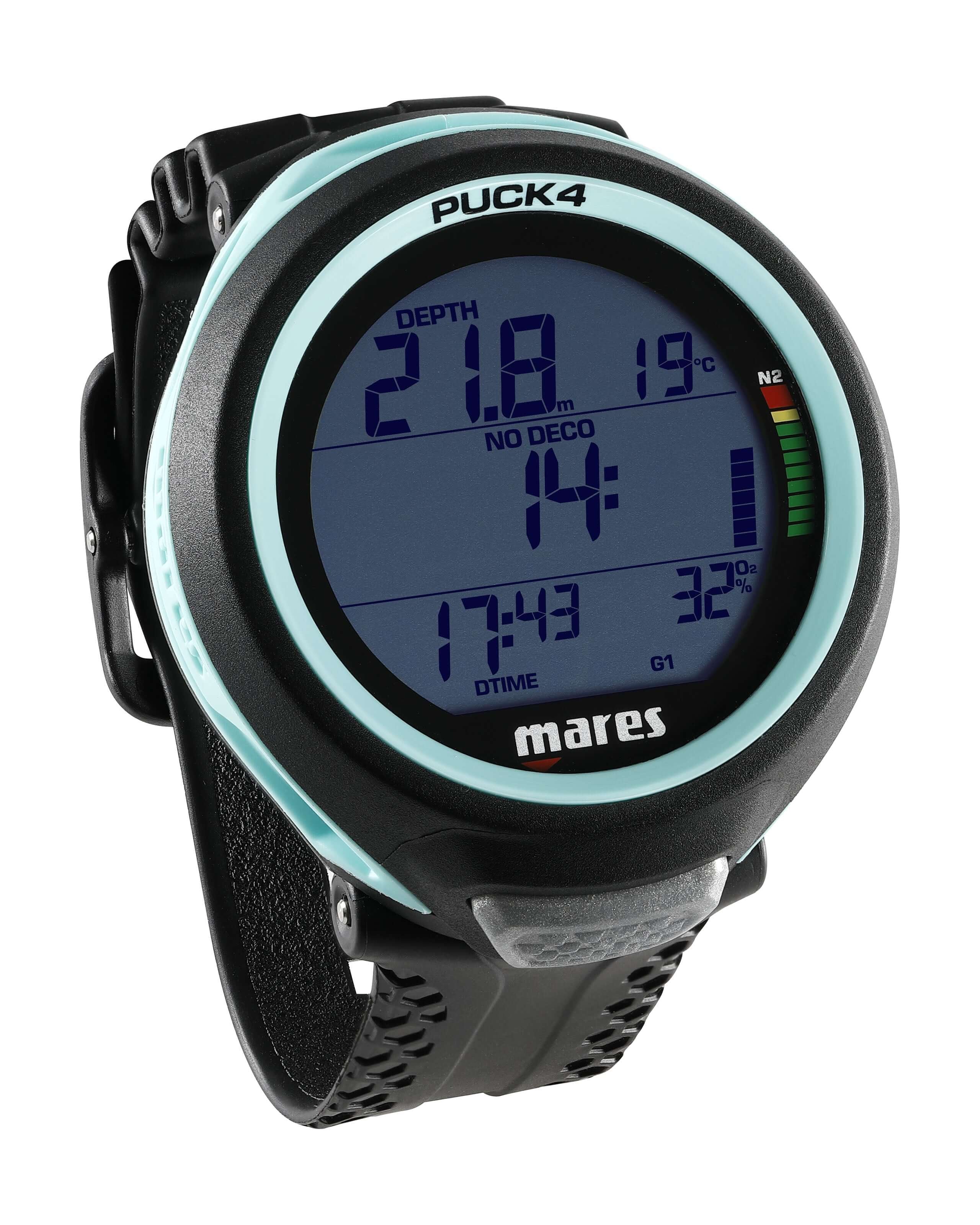 Mares diving watch with digital display on a white background