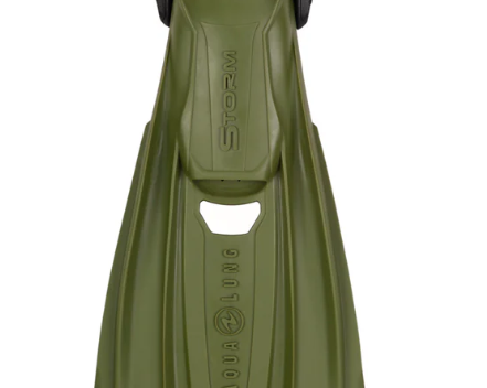 Aqualung Storm fins for barefoot in Dark Olive
