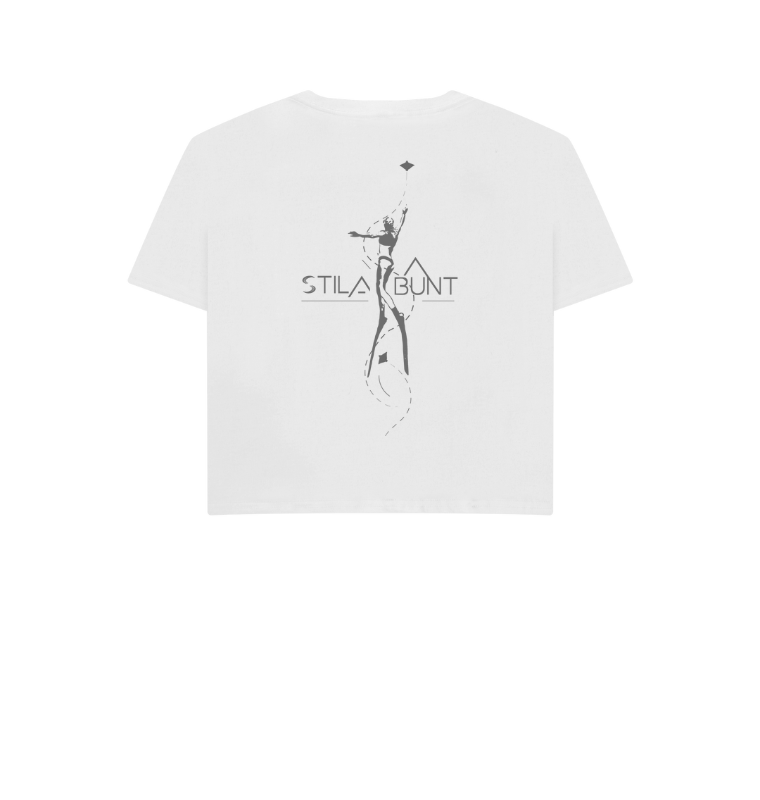 White Printed T-shirt Back