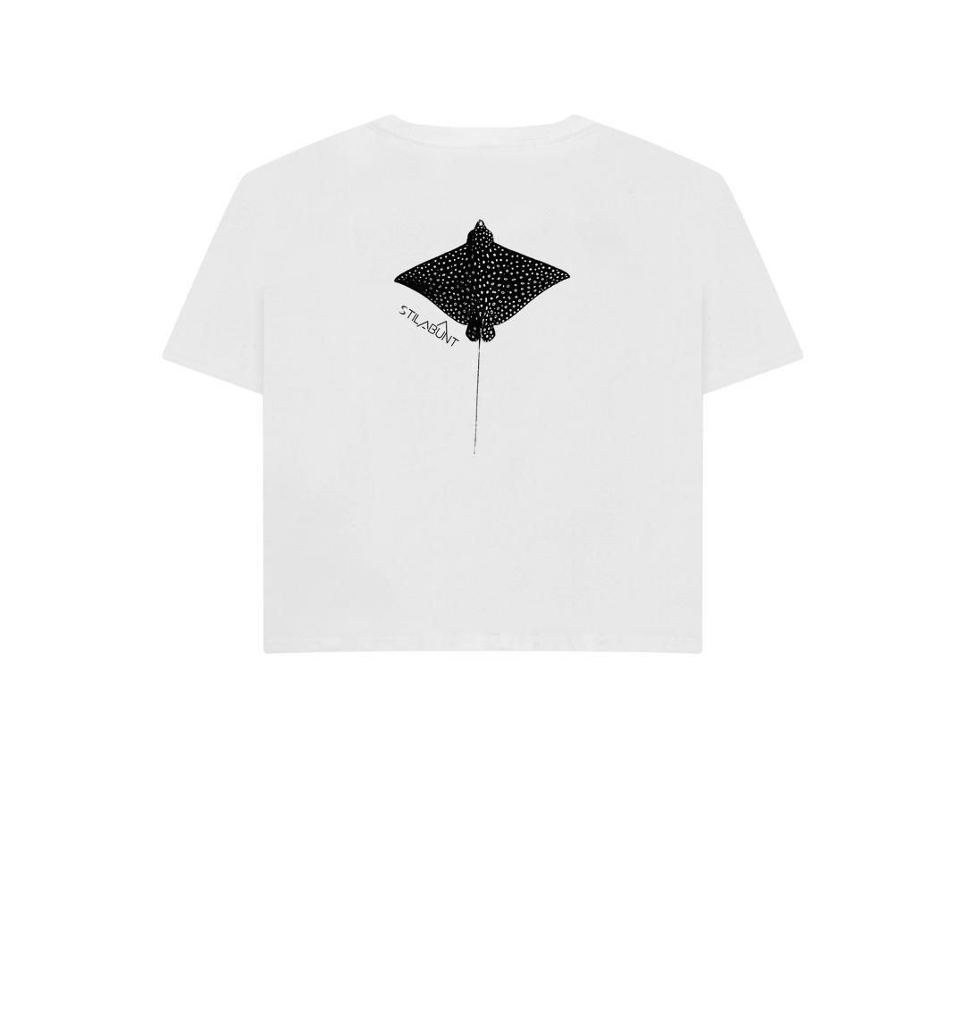White Printed T-shirt Back